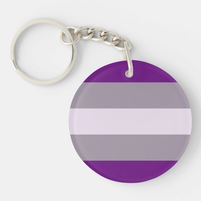 Greysexual Pride Flag Keychain (Front)