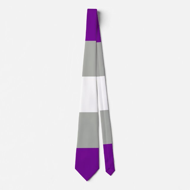 Greysexual Pride Flag  Tie (Front)