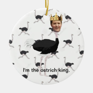 Greyson ostrich king Christmas ornament