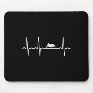 Grhopper Heartbeat Gift For Men Women Katydid Love Mouse Pad