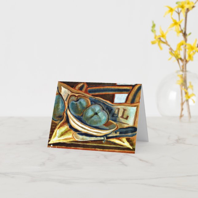 Gri - Apples, Still life art by Juan Gris Card (Yellow Flower)