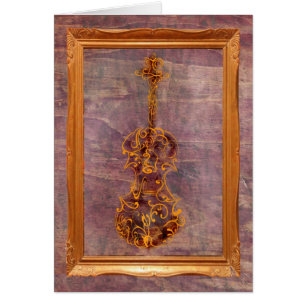 Gribouillage de violon dans le cadre