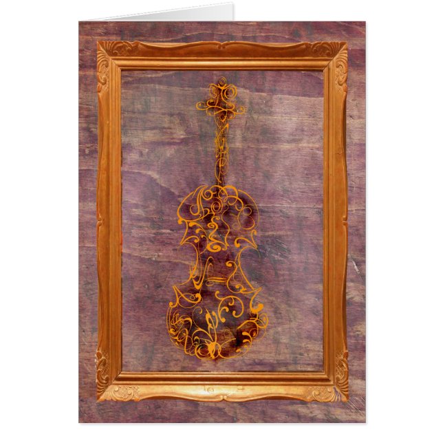 Gribouillage de violon dans le cadre (Devant)