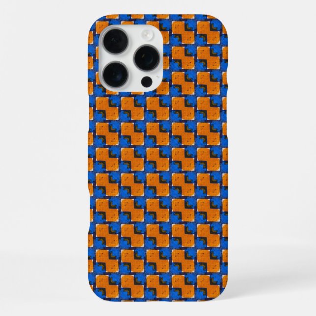 Grid Abstract Geometric Pattern Design 1320 iPhone Case (Back)