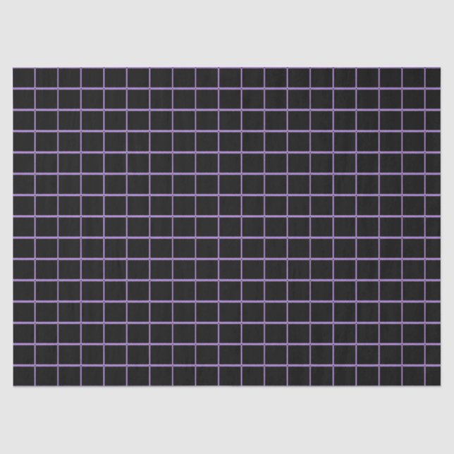 Grid black purple line tissue paper (Front)
