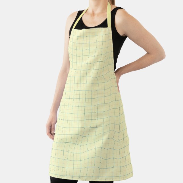 Grid Blue and Red Apron (Insitu)