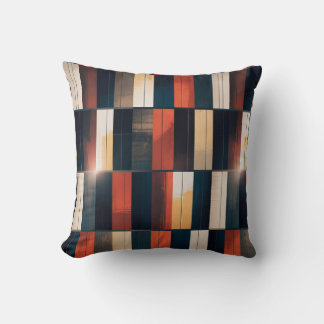 Grid Echo — Moody Geometric Throw Pillow