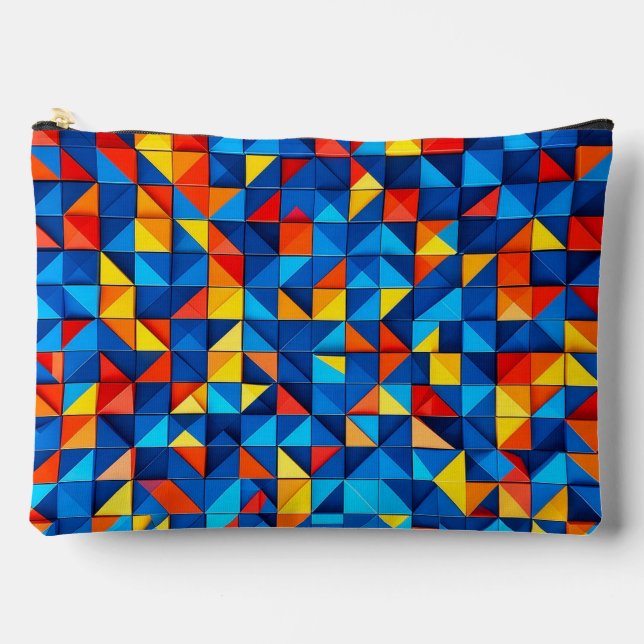 Grid Fragments Accessory Pouch (Front)