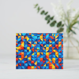 Grid Fragments Postcard