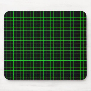 grid green mouse pad