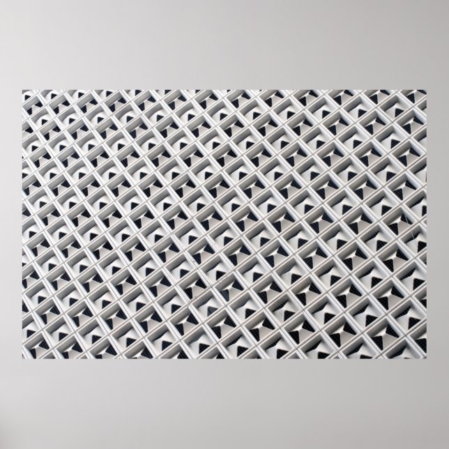 Grid grey board illustration poster (Front)