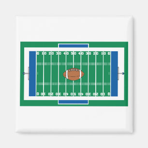 grid iron football field graphic magnet