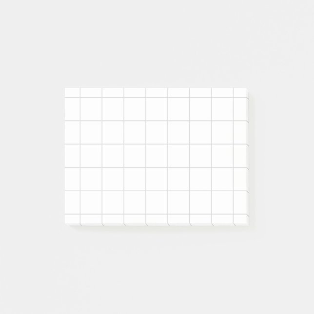 “Grid of graph paper” – Minimalist grid Post-it Notes (Front)