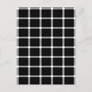 Grid Optical Illusion Design Postcard