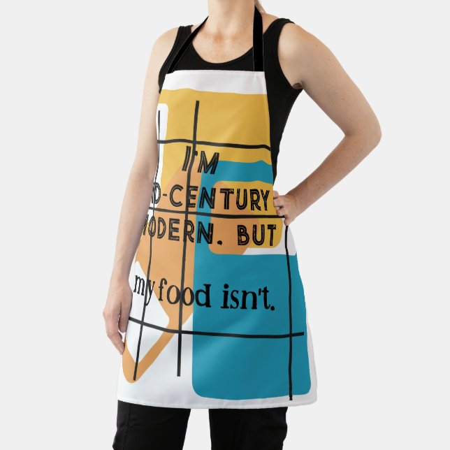 Grid Rectangles All-Over Print Apron (Insitu)