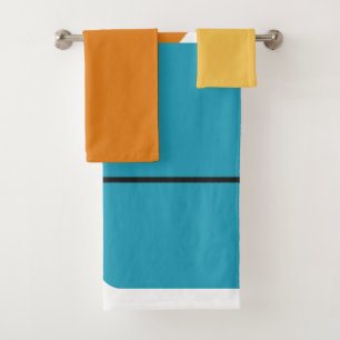 Grid Rectangles  Bath Towel Set