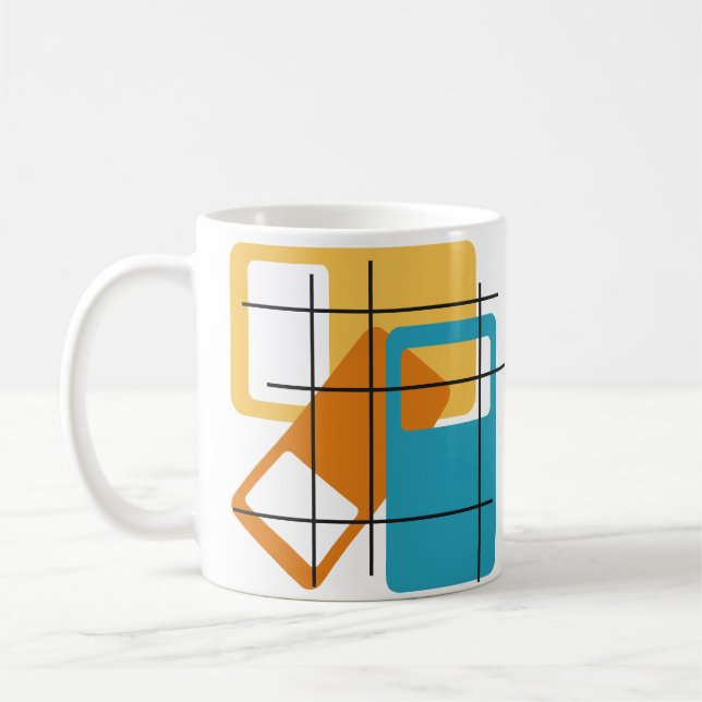 Grid Rectangles  Coffee Mug (Left)