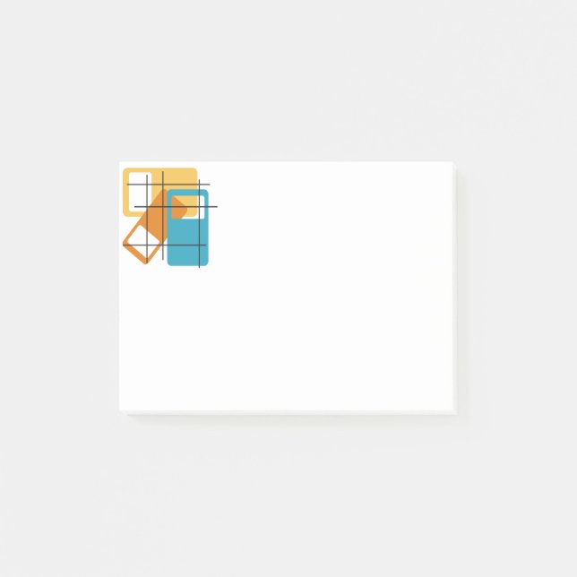 Grid Rectangles  Post-it Notes (Front)