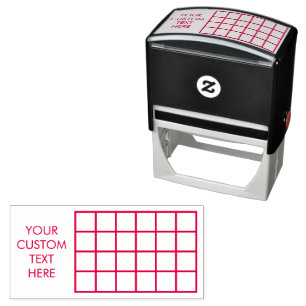 Grid Table Editable Box Personalized Office Self-inking Stamp
