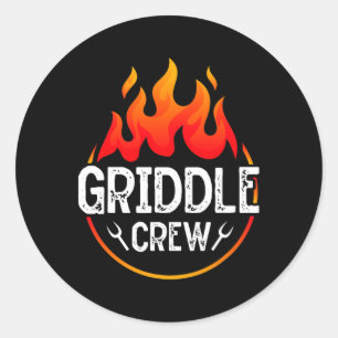 Griddle Grill Squad Bbq Team Barbecue Grill  Classic Round Sticker