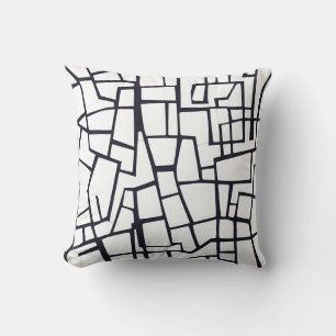Gridlock Dream abstract Throw Pillow