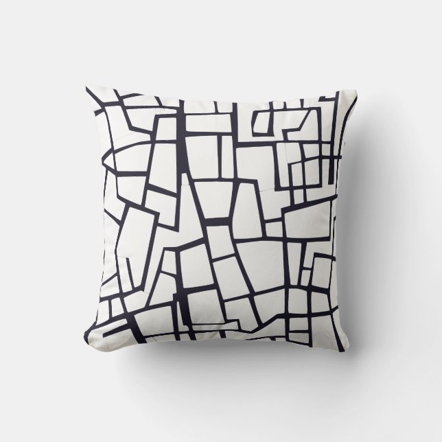 Gridlock Dream abstract Throw Pillow (Front)