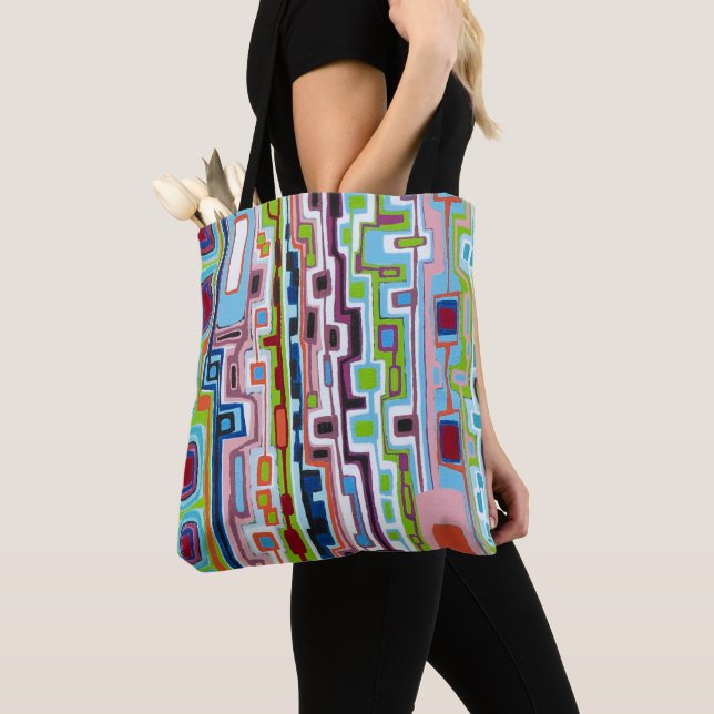 Gridlock Tote Bag (Close Up)
