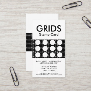 grids stamp card (colour customizable)