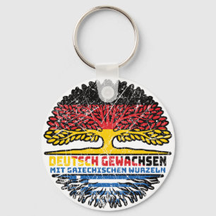 Griechenland Griechisch Deutsch Deutschland Baum Keychain