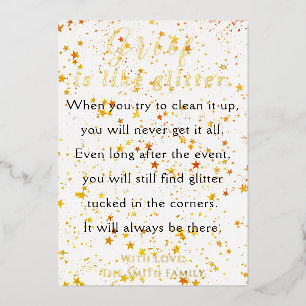 Grief is Like Glitter Sympathy Foil Greeting Card