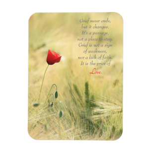 Grief is the Price of Love Quote Magnet
