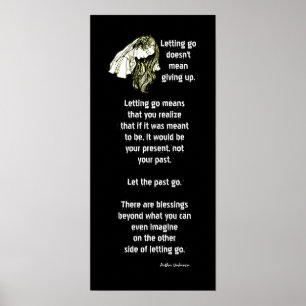 Grief Loss Widow Inspirational Poster Letting Go