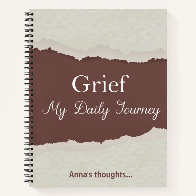 Grief: My Daily Journal Lined Notebook  (Front)