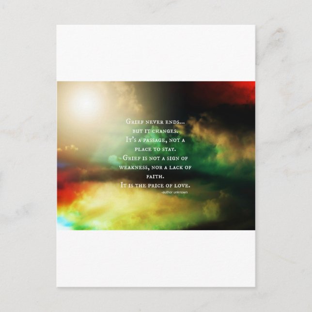 GRIEF never ends Postcard (Front)