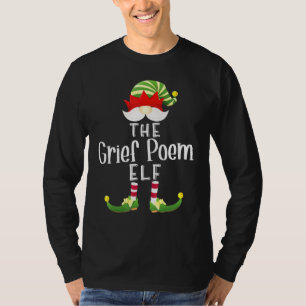 Grief Poem Elf Group Christmas Pajama Party T-Shirt