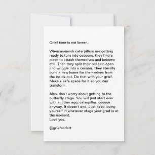 Grief time is not linear (affirmation card) card
