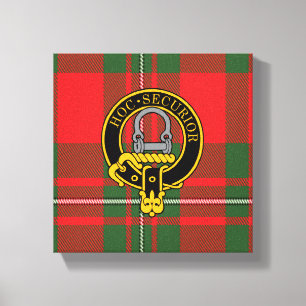 Grierson Scottish Crest and Tartan Canvas print