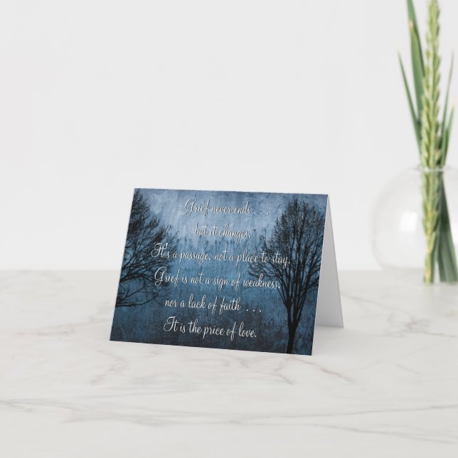 Grieving Loss of a Loved One Greeting Card (Front)