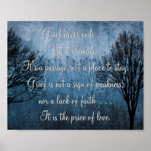 Grieving Loss of a Loved One Poster