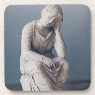 Grieving maiden, Attic, Greece, c.330 BC (stone) Coaster