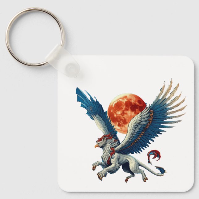 Griffin and Moon Keychain (Front)