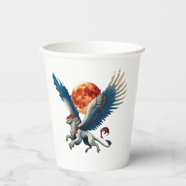 Griffin and Moon Paper Cups (Front)