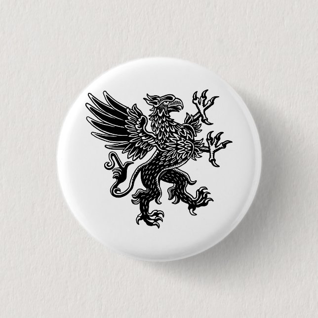 Griffin - Black and White 1 Inch Round Button (Front)