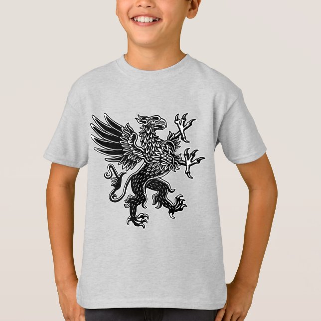 Griffin - Black and White T-Shirt (Front)