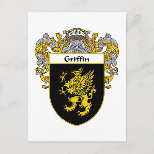 Griffin Coat of Arms (Mantled) Postcard