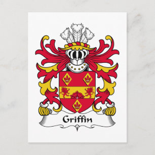 Griffin Family Crest Postcard