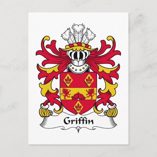 Griffin Family Crest Postcard (Front)