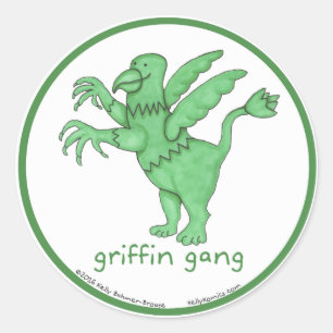 Griffin Gang round stickers