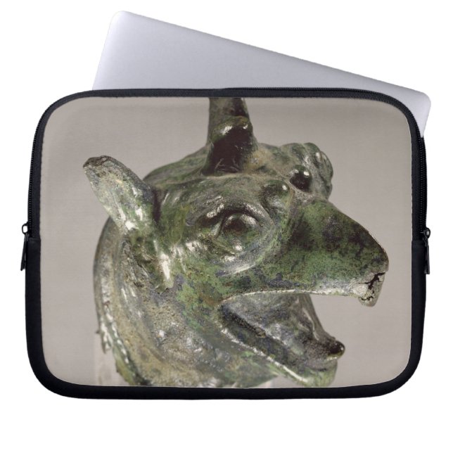 Griffin head, fragment of a cauldron attachment, f laptop sleeve (Front)
