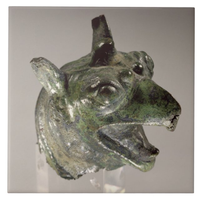 Griffin head, fragment of a cauldron attachment, f tile (Front)